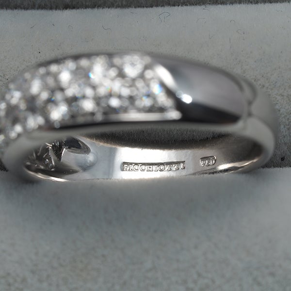 ピキョッティ リング  ダイヤ 0.85ct  パヴェ 12号 K18WG 保証書
