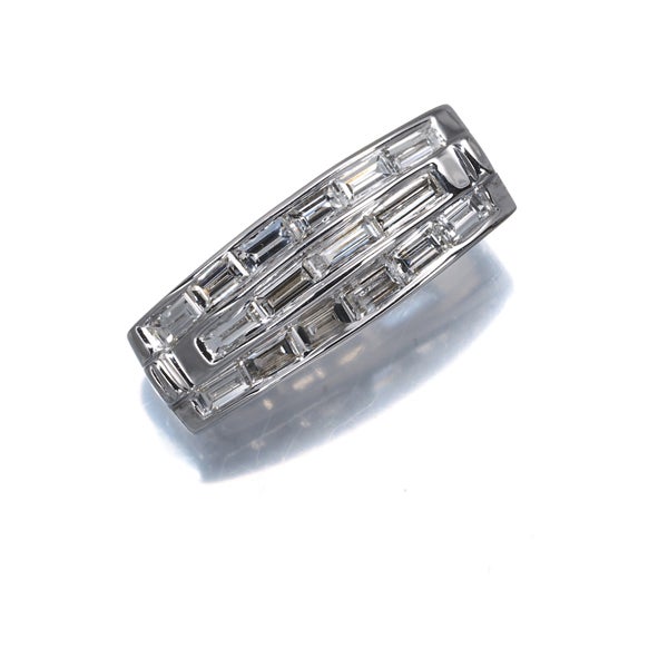  ダイヤ 0.50ct テーパーカット  ペンダントトップ K18WG 