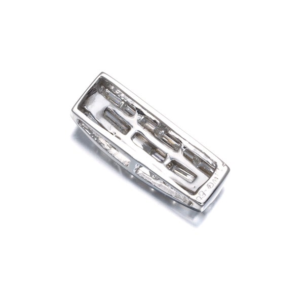  ダイヤ 0.50ct テーパーカット  ペンダントトップ K18WG 