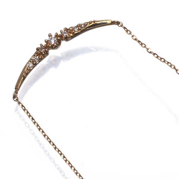 4℃ ネックレス  ダイヤ  ライン 2019年クリスマスコレクション K18YG 