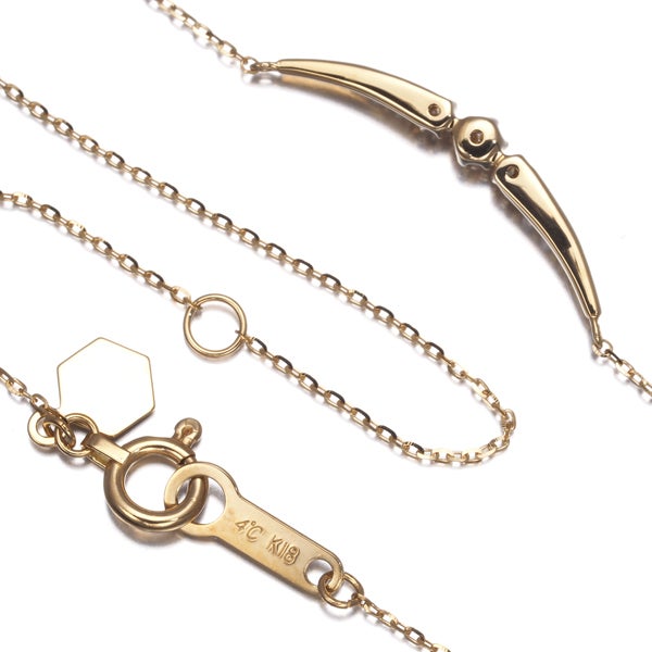 4℃ ネックレス  ダイヤ  ライン 2019年クリスマスコレクション K18YG 