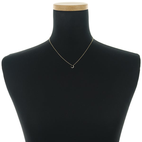 アガット ネックレス  ダイヤ 0.049ct  ムーン K10YG 