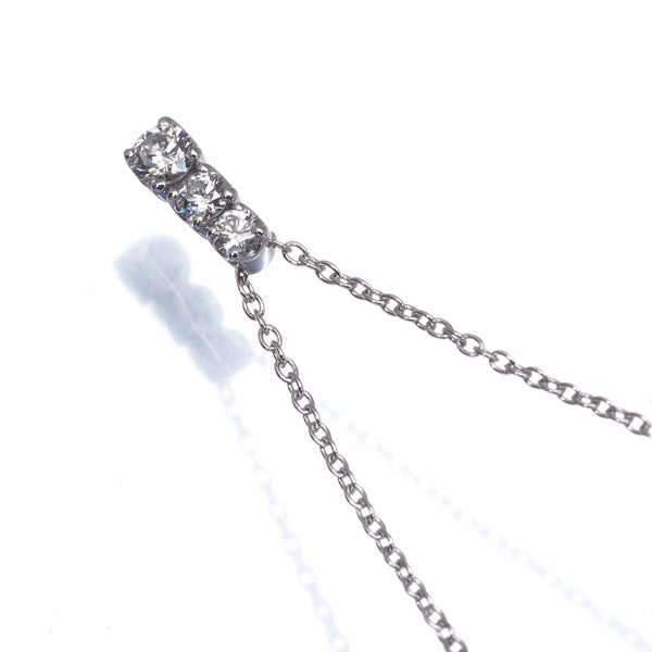 ポンテヴェキオ ネックレス  ダイヤ 0.22ct  3P K18WG 