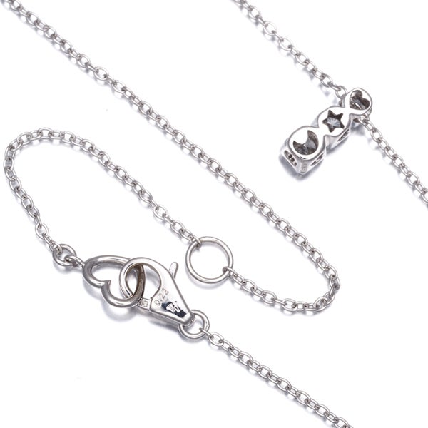 ポンテヴェキオ ネックレス  ダイヤ 0.22ct  3P K18WG 