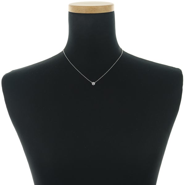 スタージュエリー ネックレス ピンク＆クリア ダイヤ 0.04ct/0.05ct  サークル Pt950 ソ