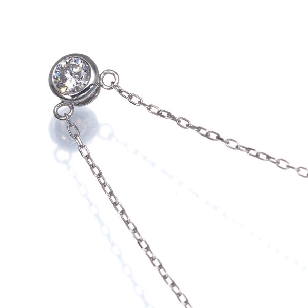  ダイヤ 0.20ct ベゼルセッティング 一粒  ネックレス Pt900/Pt850 