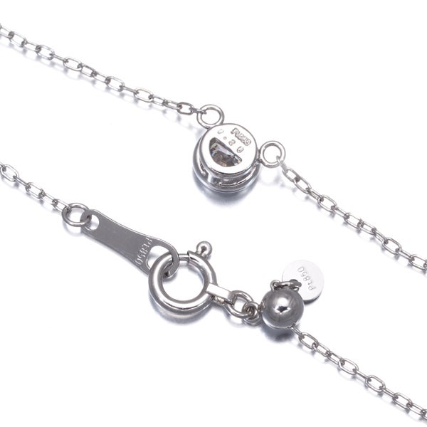  ダイヤ 0.20ct ベゼルセッティング 一粒  ネックレス Pt900/Pt850 