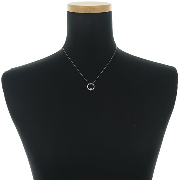  ダイヤ 0.24ct/0.18ct サークル 2種カット  ネックレス Pt950/Pt850 