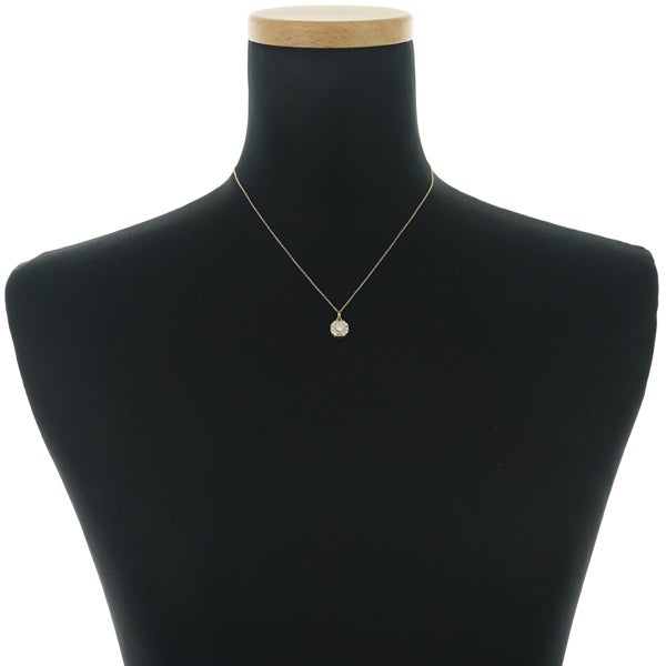  ダイヤ 0.24ct/0.24ct 2種カット  ネックレス K18YG 