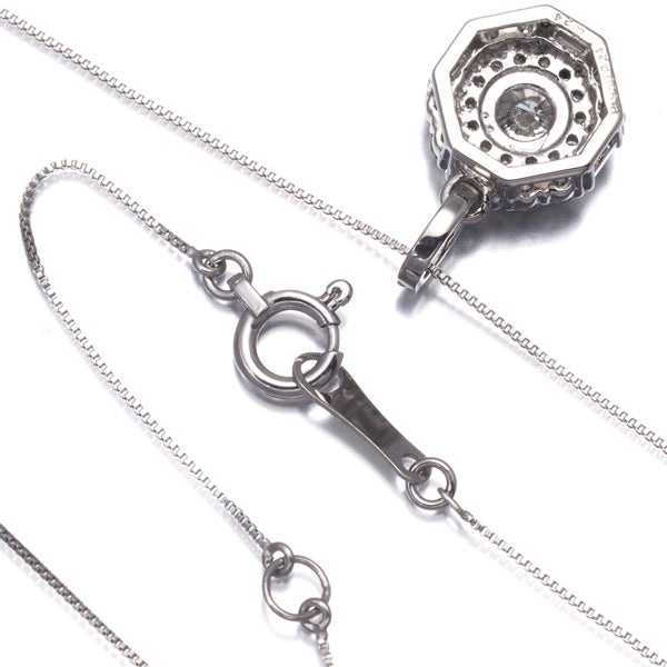  ダイヤ 0.24ct/0.24ct 2種カット  ネックレス Pt950/Pt850 