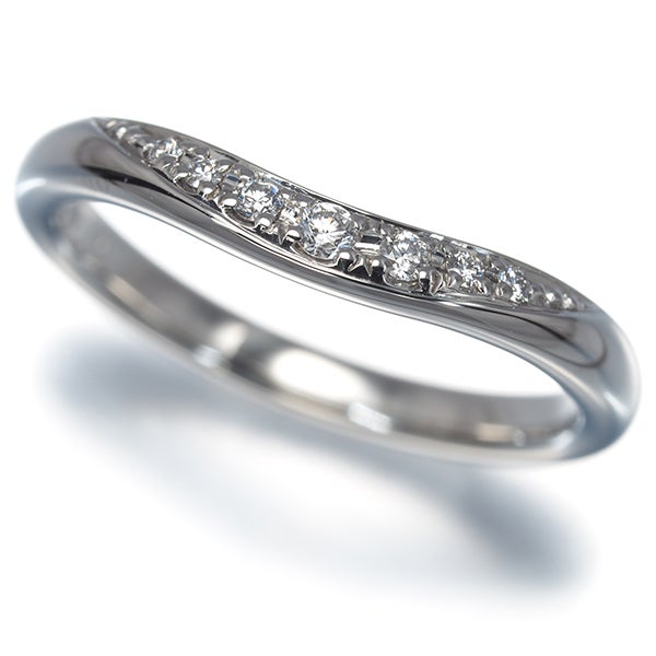 ロイヤルアッシャー リング  ダイヤ 0.05ct  6号 Pt950 