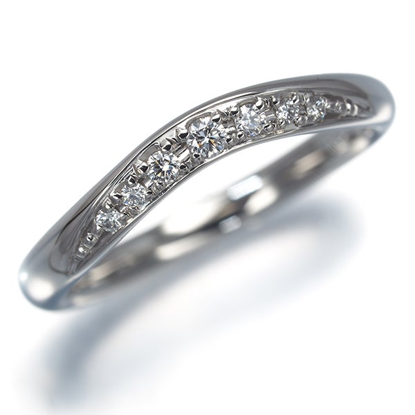 ロイヤルアッシャー リング  ダイヤ 0.05ct  6号 Pt950 
