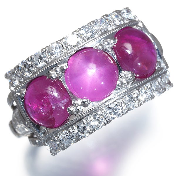  スターサファイア ダイヤ 0.45ct クラシック  リング Pm ソーティング