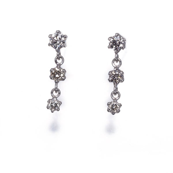  ダイヤ 0.21ct / 0.21ct 3P  ピアス Pt900 