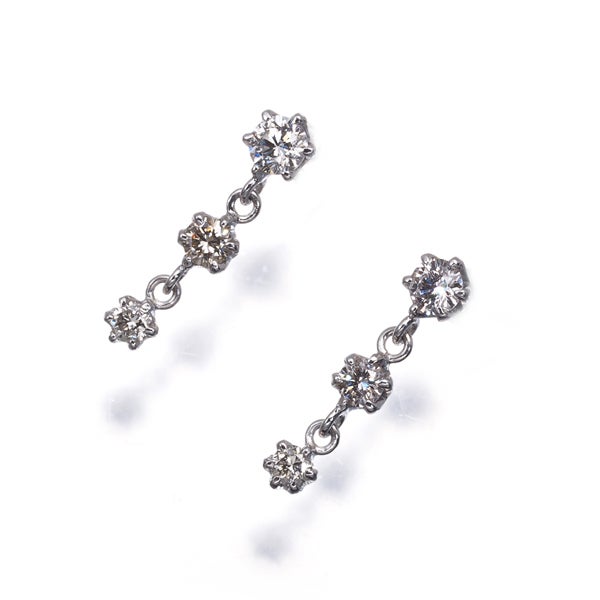  ダイヤ 0.21ct / 0.21ct 3P  ピアス Pt900 