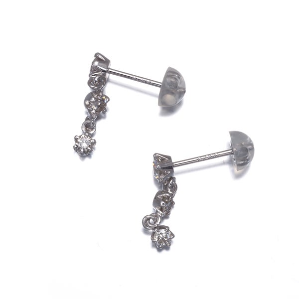  ダイヤ 0.21ct / 0.21ct 3P  ピアス Pt900 