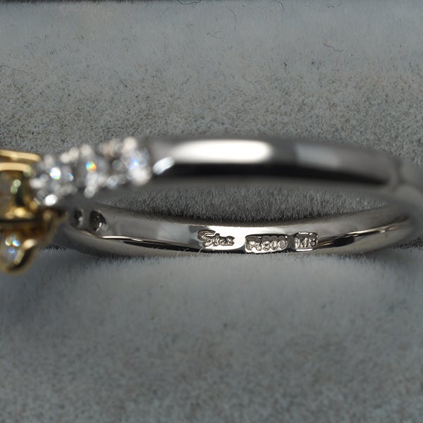 スタージュエリー リング  ダイヤ 0.15ct/0.16ct  9.5号 K18YG/Pt900 