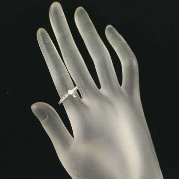 スタージュエリー リング  ダイヤ 0.15ct/0.16ct  9.5号 K18YG/Pt900 