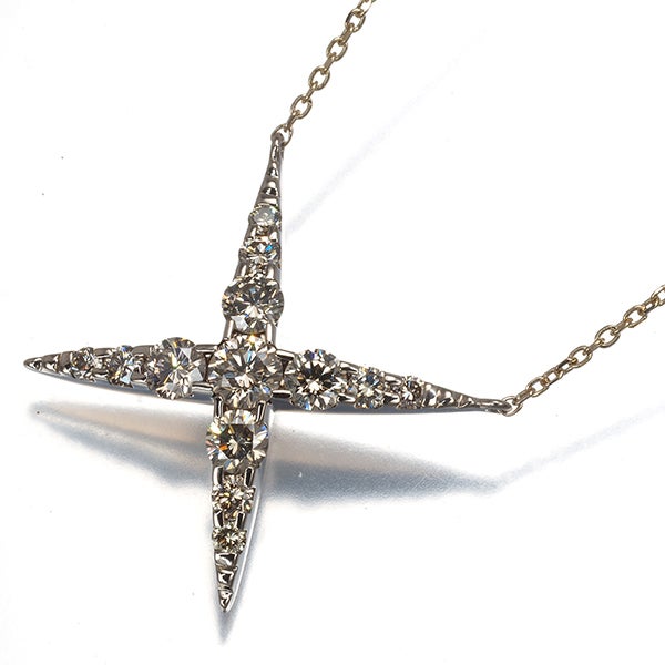 カシケイ ネックレス ブラウン ダイヤ 1.00ct ネイキッド  K18BG 