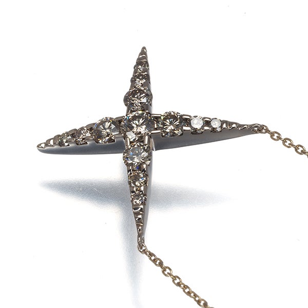 カシケイ ネックレス ブラウン ダイヤ 1.00ct ネイキッド  K18BG 