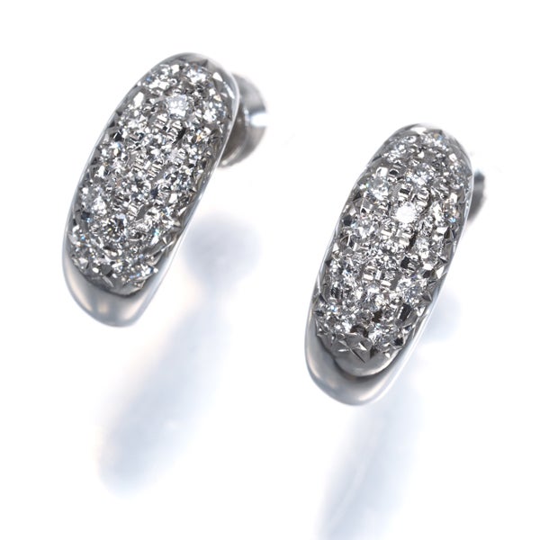 タサキ イヤリング  ダイヤ 0.19ct/0.19ct  フープ Pt900 