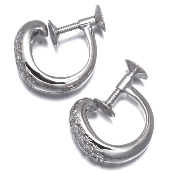 タサキ イヤリング  ダイヤ 0.19ct/0.19ct  フープ Pt900 