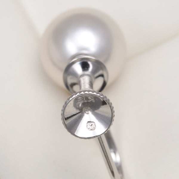 ミキモト イヤリング  アコヤ真珠 7.6mm  一粒 K18WG 