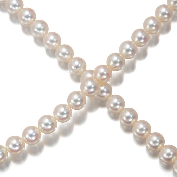 ミキモト ネックレス  アコヤ真珠 5.5-6.0mm  ロング シルバー 