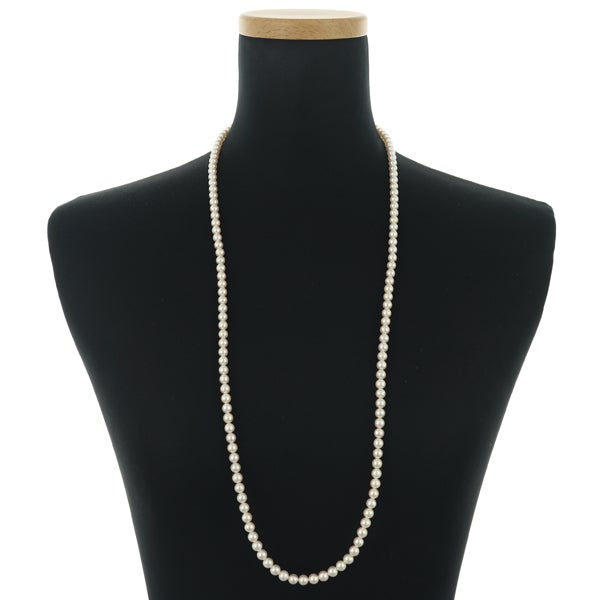ミキモト ネックレス  アコヤ真珠 5.5-6.0mm  ロング シルバー 