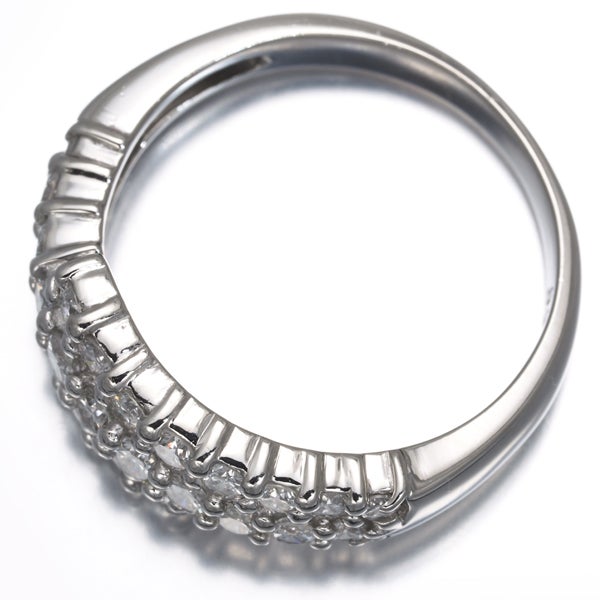  ダイヤ 1.00ct 3ロウ  リング Pt900 