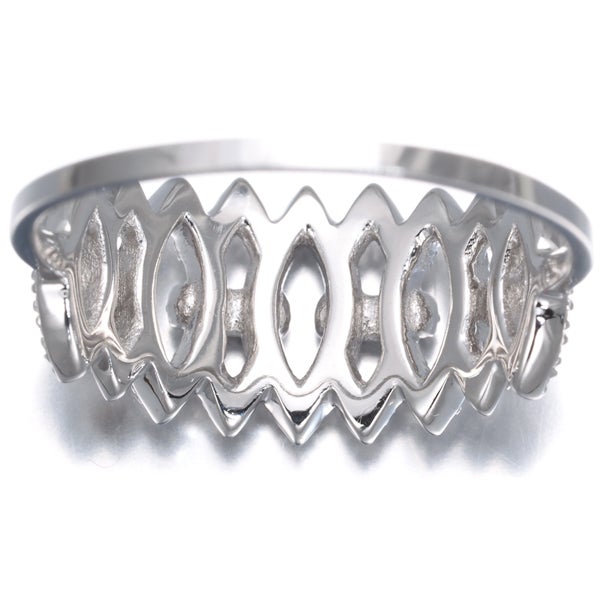  ダイヤ 0.23ct 透かし  リング K18WG 