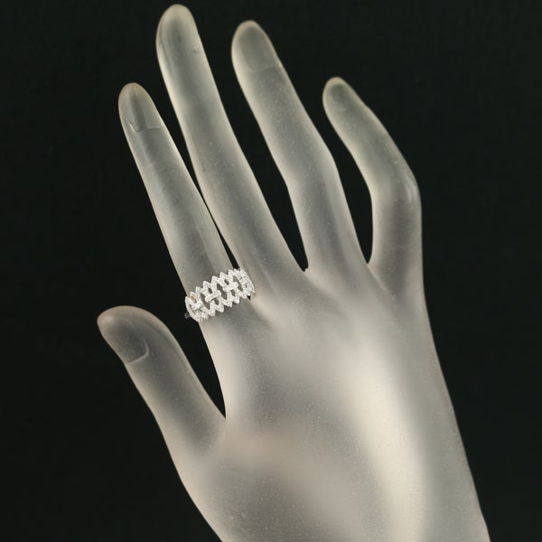  ダイヤ 0.23ct 透かし  リング K18WG 