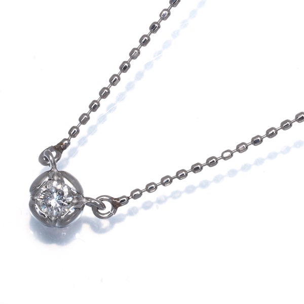  ダイヤ 0.10ct 一粒  ネックレス Pt900/Pt850 