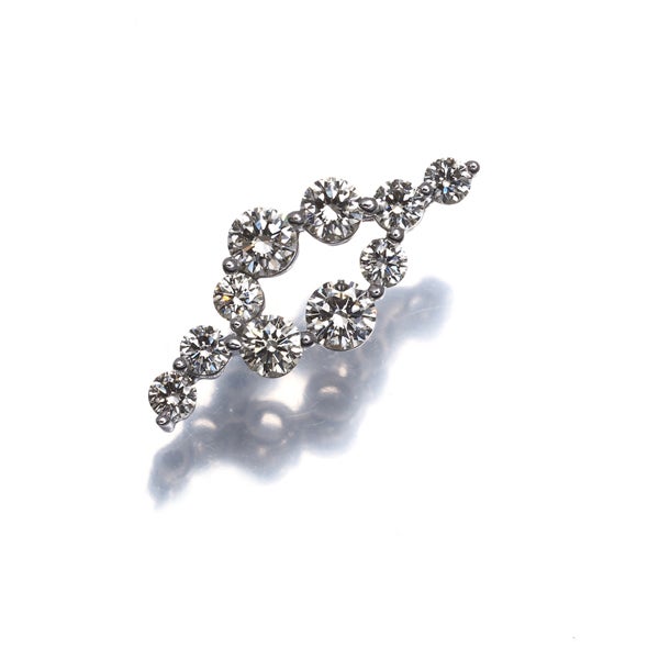 ライトブラウン ダイヤ 0.52ct   ペンダントトップ K18WG 