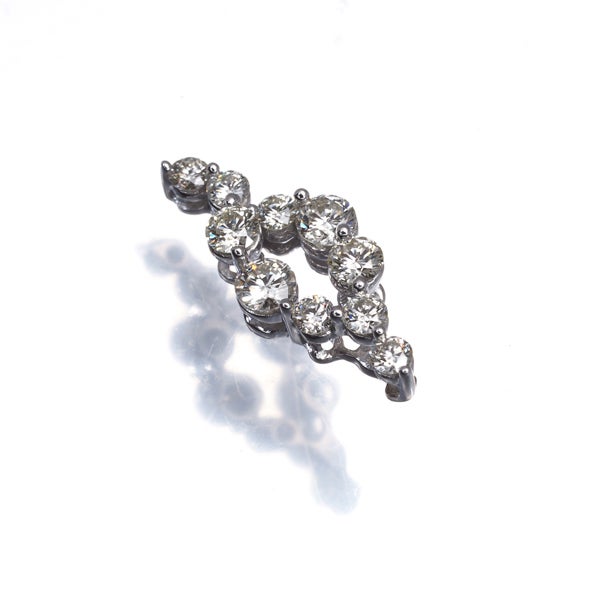ライトブラウン ダイヤ 0.52ct   ペンダントトップ K18WG 