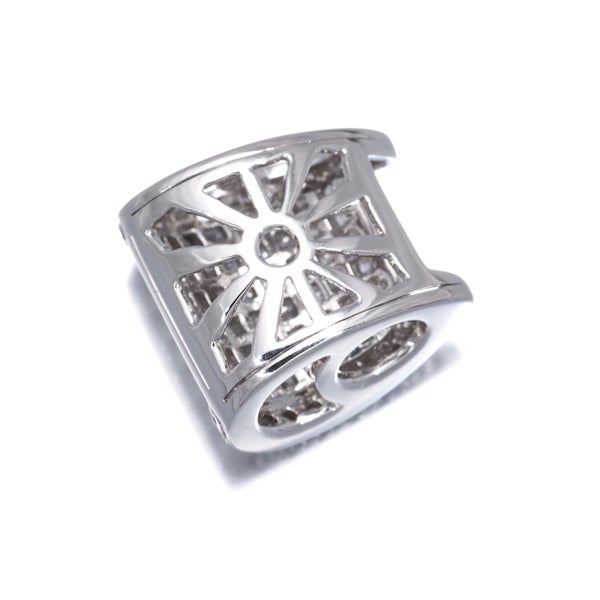  ダイヤ 1.52ct 2種カット ミステリーセッティング ペンダントトップ K18WG 