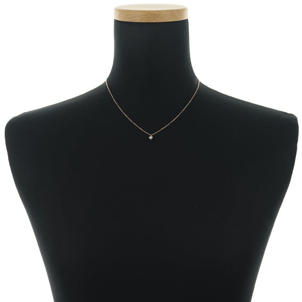  ダイヤ 0.10ct 一粒  ネックレス K10PG 
