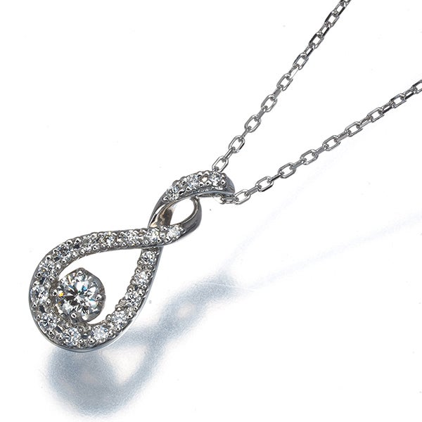 ヴァンドーム ネックレス  ダイヤ 0.089ct/0.08ct  ティアドロップ Pt850/Pt950 