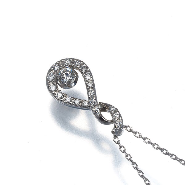ヴァンドーム ネックレス  ダイヤ 0.089ct/0.08ct  ティアドロップ Pt850/Pt950 