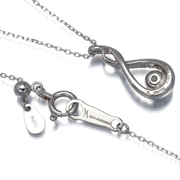ヴァンドーム ネックレス  ダイヤ 0.089ct/0.08ct  ティアドロップ Pt850/Pt950 