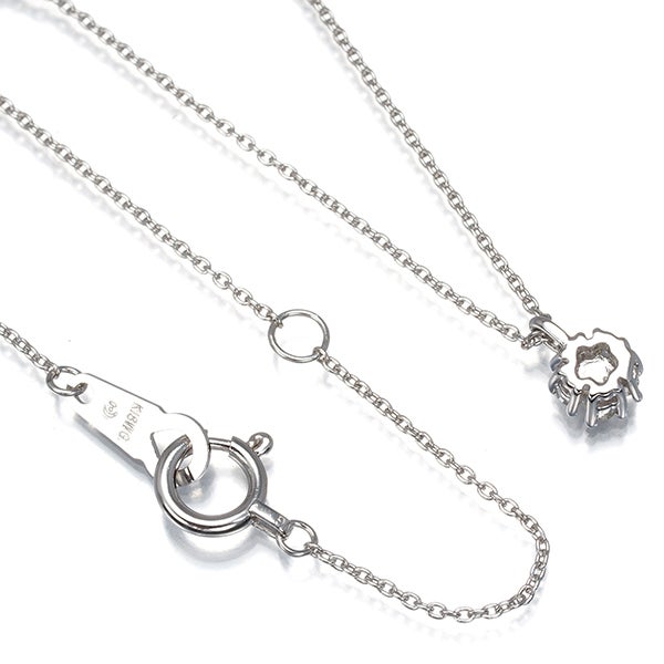 タサキ ネックレス  ダイヤ 0.08ct  フラワー 5P K18WG 