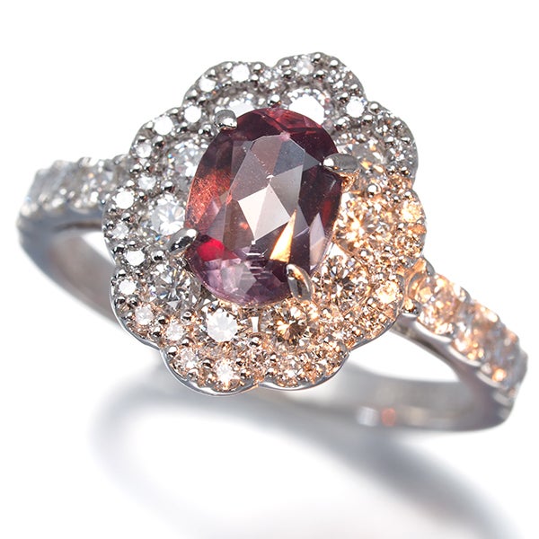  ズルタナイト 1.012ct  ダイヤ 0.80ct カラーチェンジ   リング Pt900 ソーティング