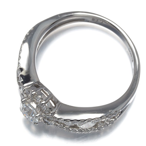  ダイヤ 0.337ct F SI1 GD/1.16ct フラワー  リング Pt900 ソーティング