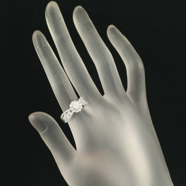  ダイヤ 0.337ct F SI1 GD/1.16ct フラワー  リング Pt900 ソーティング