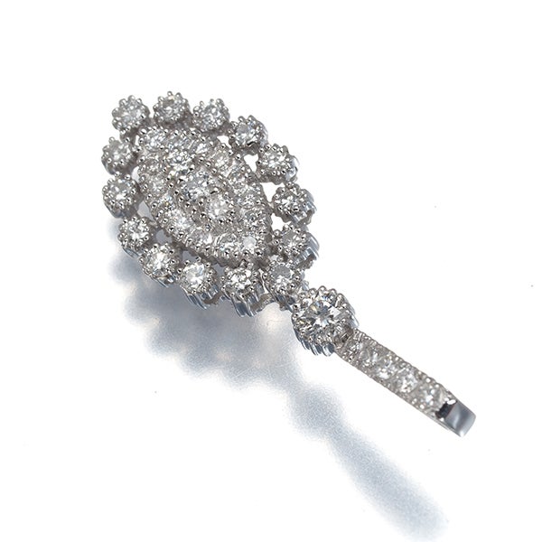  ダイヤ 0.50ct ミルグレイン  ペンダントトップ K18WG 