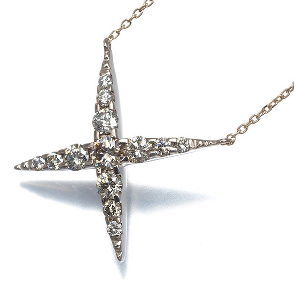 カシケイ ネックレス  ダイヤ 1.00ct ネイキッド  K18BG 