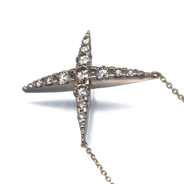 カシケイ ネックレス  ダイヤ 1.00ct ネイキッド  K18BG 