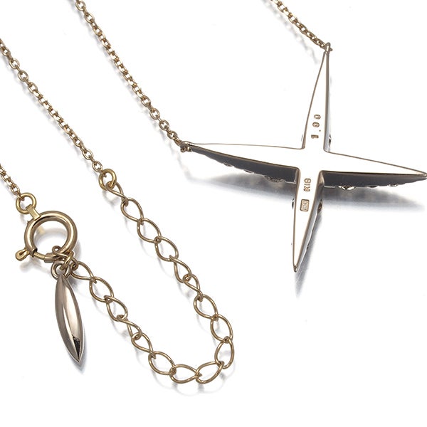 カシケイ ネックレス  ダイヤ 1.00ct ネイキッド  K18BG 