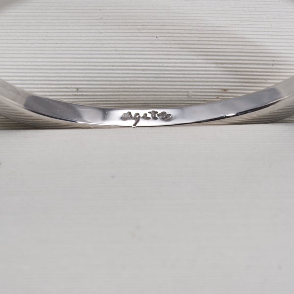 アガット リング  ダイヤ 0.05ct  5P 9号 K18WG 