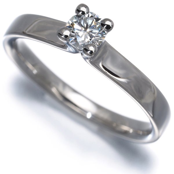 ジョージジェンセン リング  ダイヤ 0.2ct マジック ソリティア 50号 Pt950 保証書